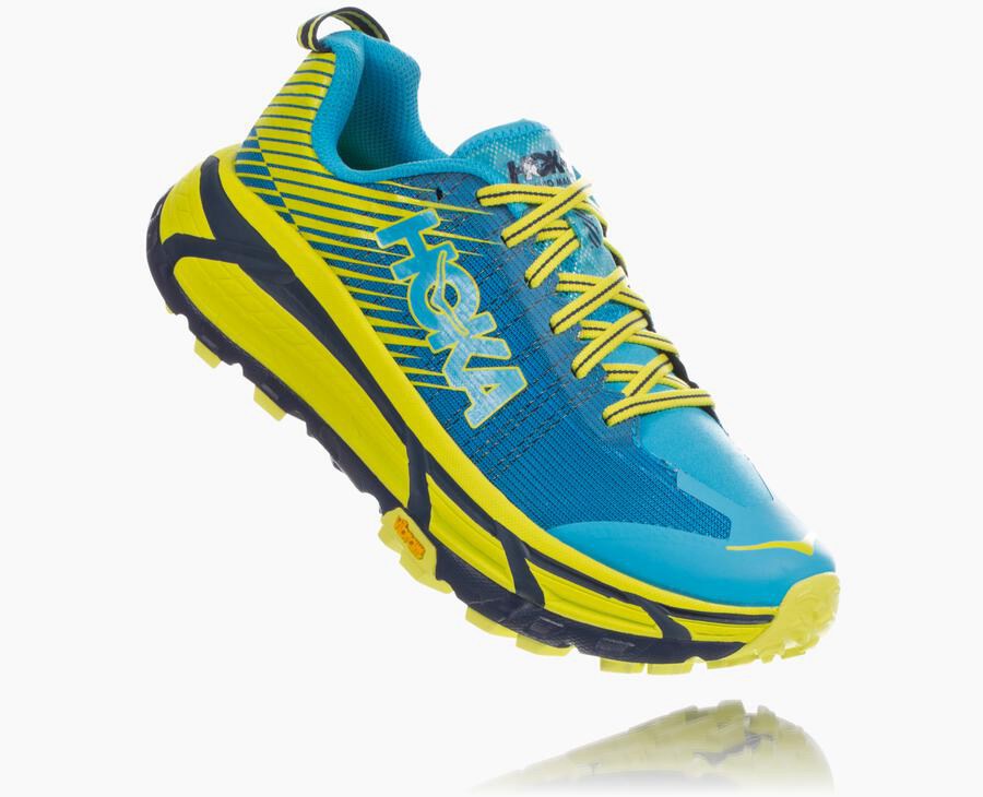 Hoka One One Evo Mafate 2 - Men Trail Shoes - Blue/Green,Australia ZVN-516374